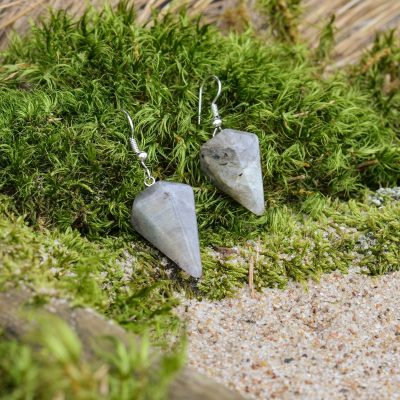 Náušnice Moon Crystal Pyramid
