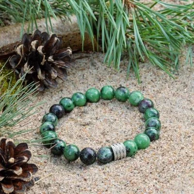 Náramek z anyolitu (zoisitu)