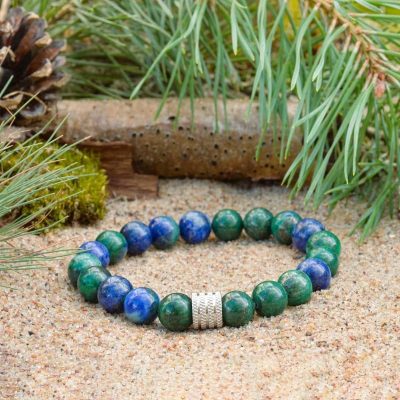 Náramek z chryzokolu a lazuritu