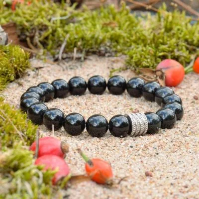 Juodo Obsidiano Apyrankė