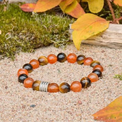 Náramek z Tygřího oka a Karneolu