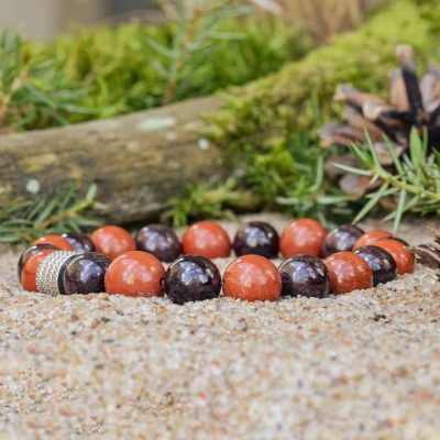 Náramek s Granátem a Červeným Jaspisem